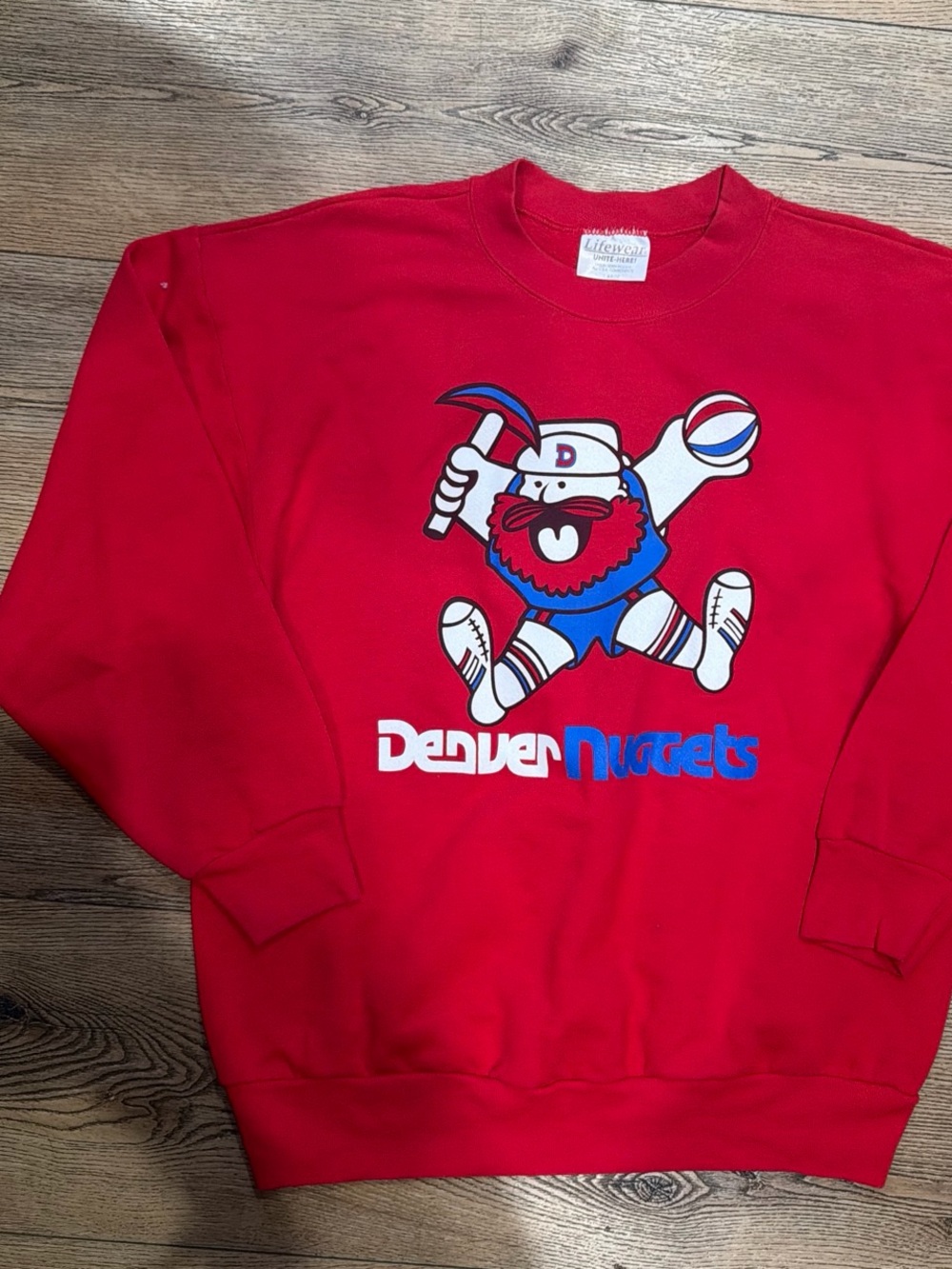Denver Nuggets Red Crewneck Sweatshirt
